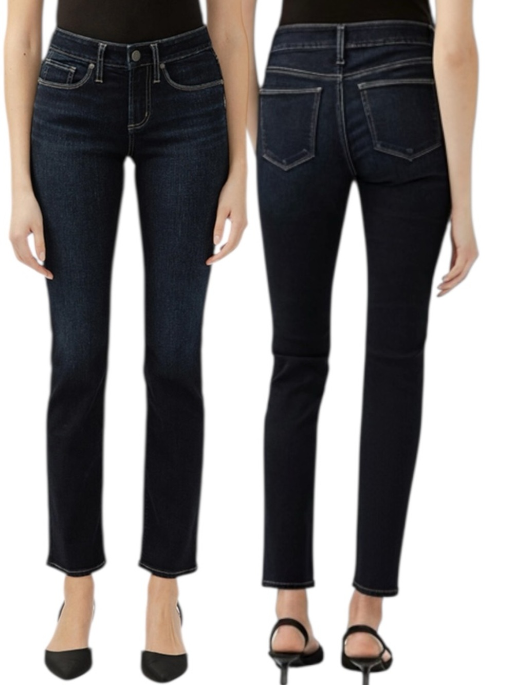 Silver Jeans Suki Straight Jeans W29 L31 Dark Indigo Curvy Fit Mid Rise